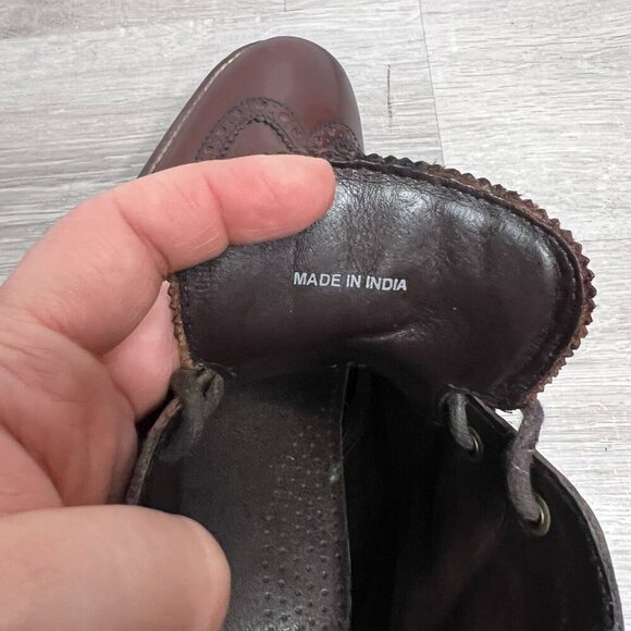 Cole Haan Liam Chukka II Boots Mens US 10.5 M Brown Leather Wingtip Ankle C11053 - Picture 8 of 9